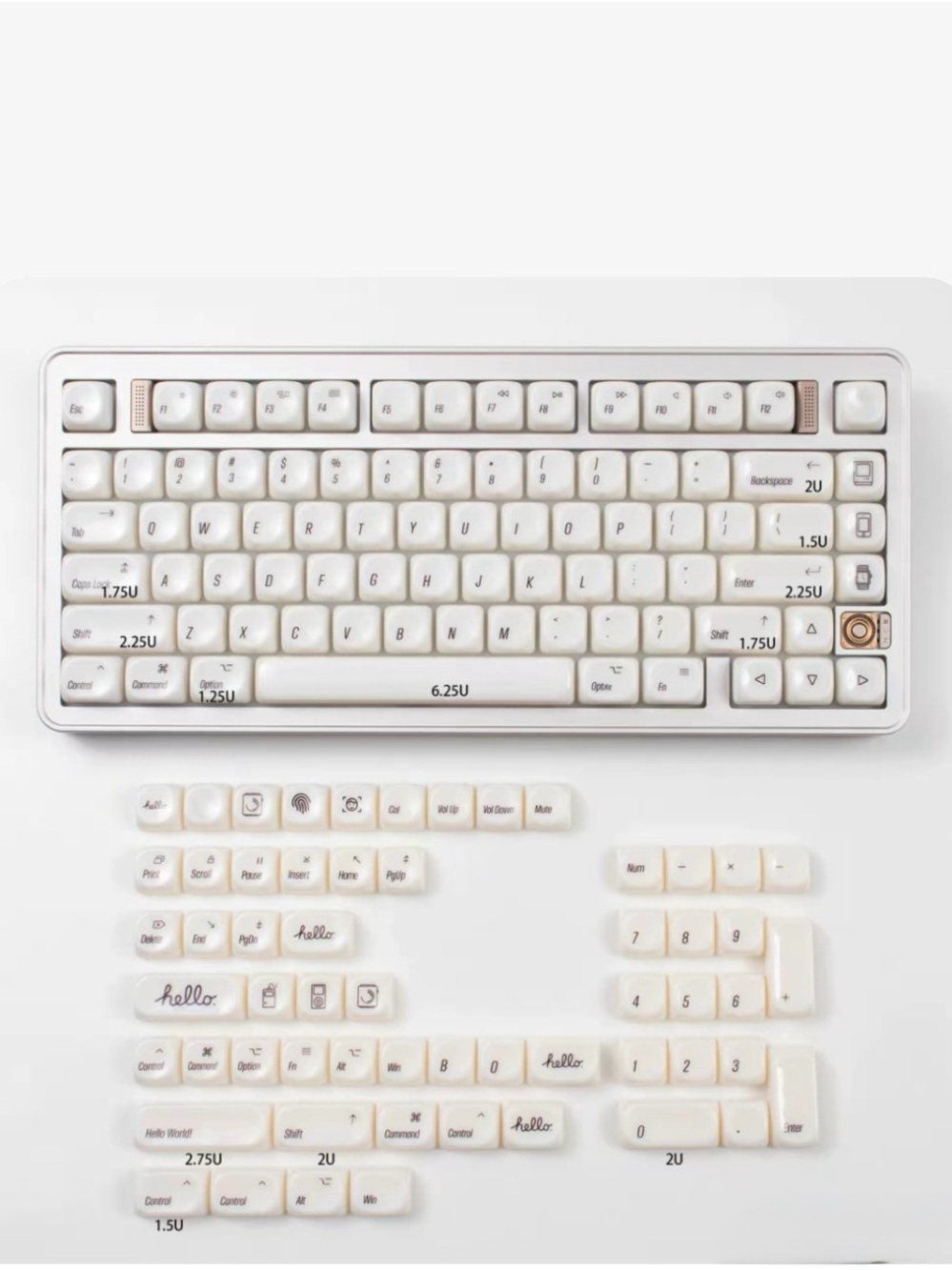 Retro-Style Off white MAC Keycaps - Picture 5 of 5